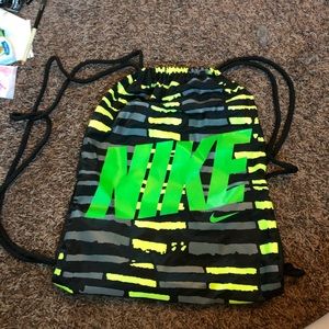 Nike neon yellow/green/black drawstring bag